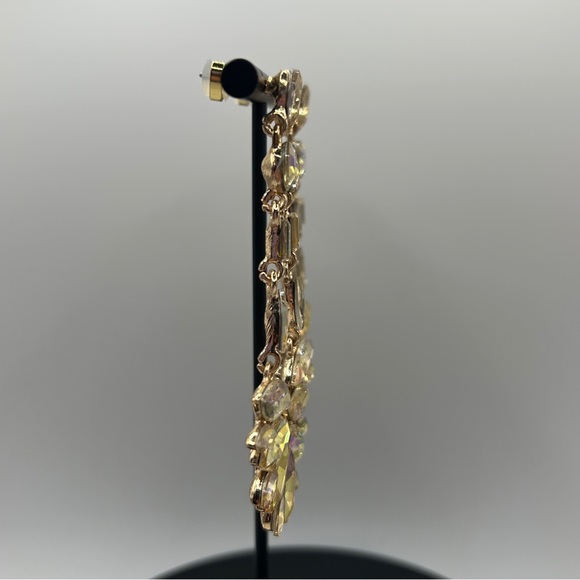 Dazzling Aurora Borealis Rhinestone Statement Earrings - Picture 7 of 13